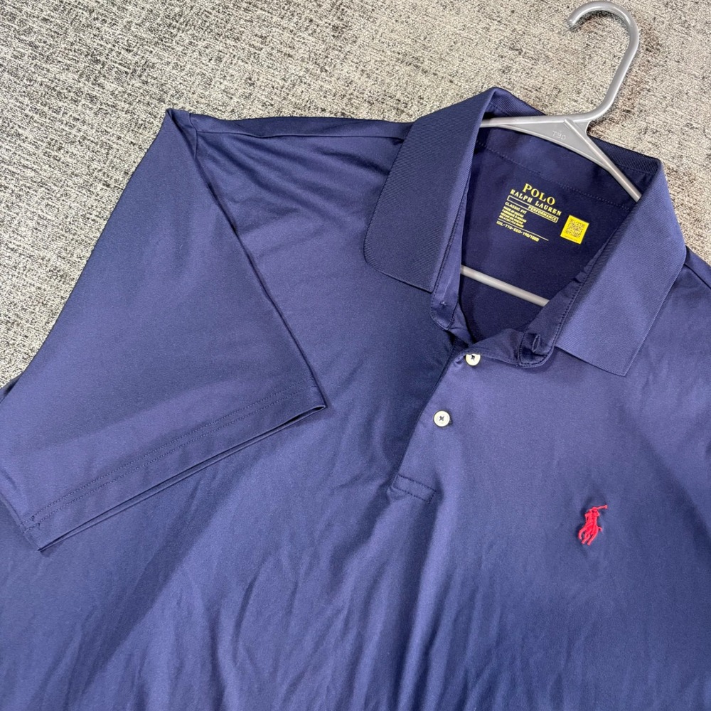 Polo Ralph Lauren Polo Shirt XXL Navy Blue Performance Classic Fit Short Sleeve